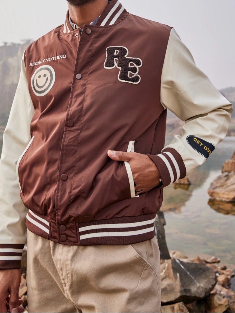 RIOT EMPIRE Classic Men's Varsity Bomber Jacket & Coats